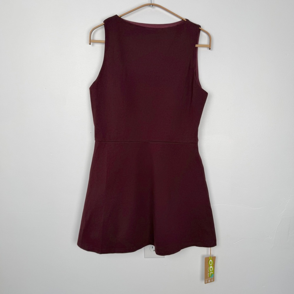 NEW (NO SHORTS) OGL Move Boatneck Fit and Flare Mini Dress Built-in Bra Size L